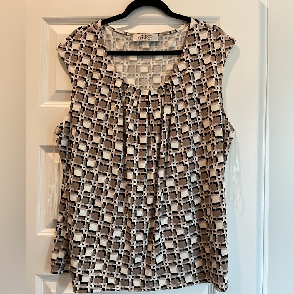 Kasper Plus Size Sleeveless Women Blouse